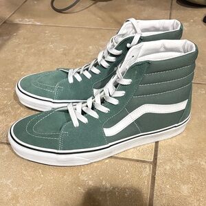 Vans High-Top Sneakers - Green and White